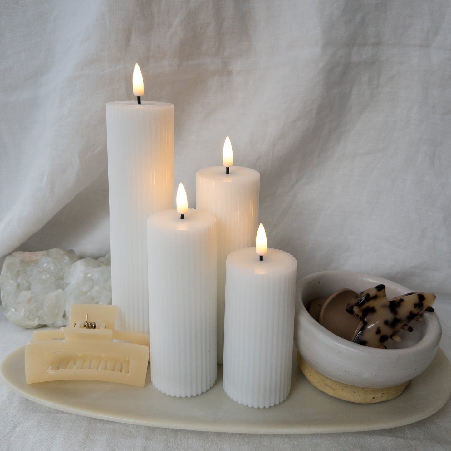 Pillars Ribbed Thin (set of 4)
