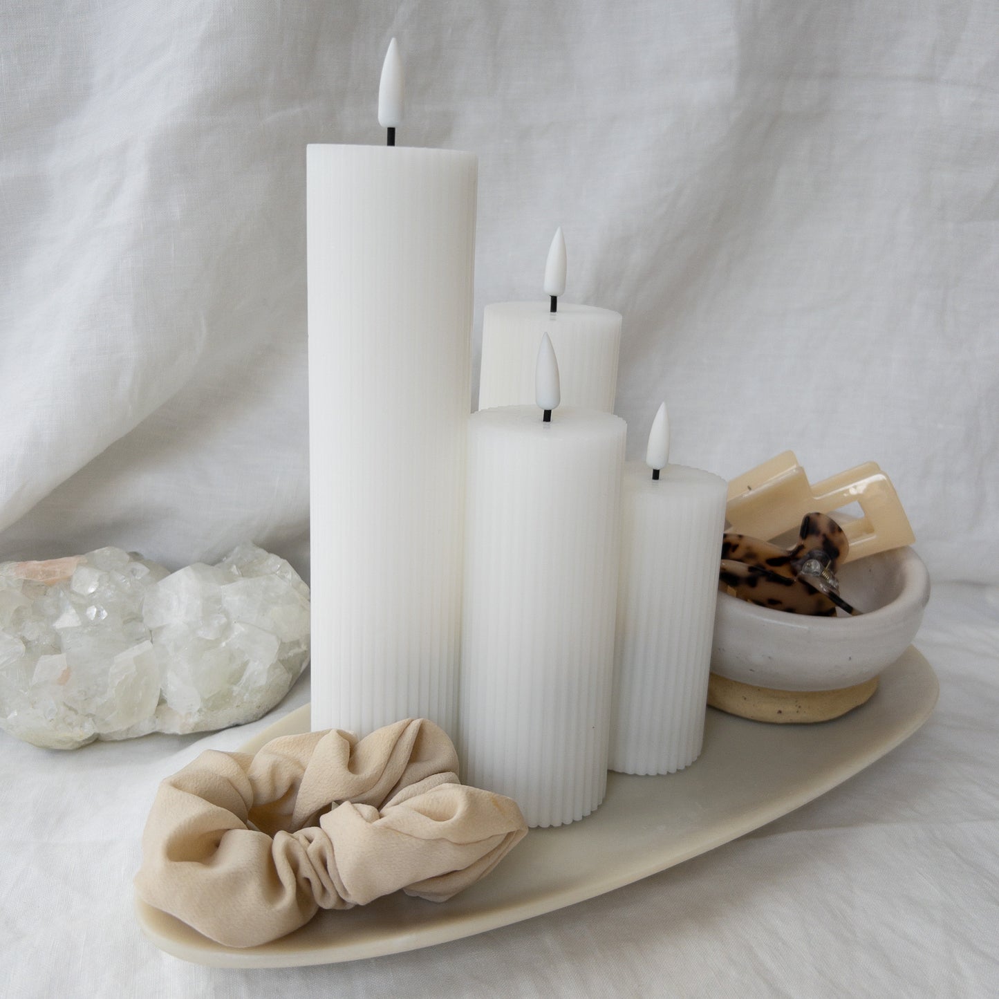 Pillars Ribbed Thin (set of 4)