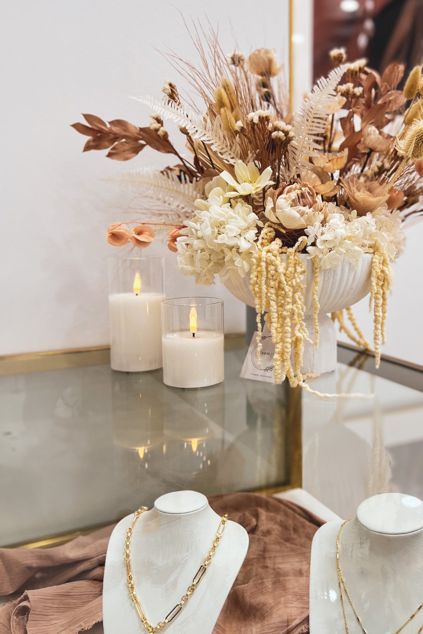 Pillars in Glass Hurricane (set of 3)