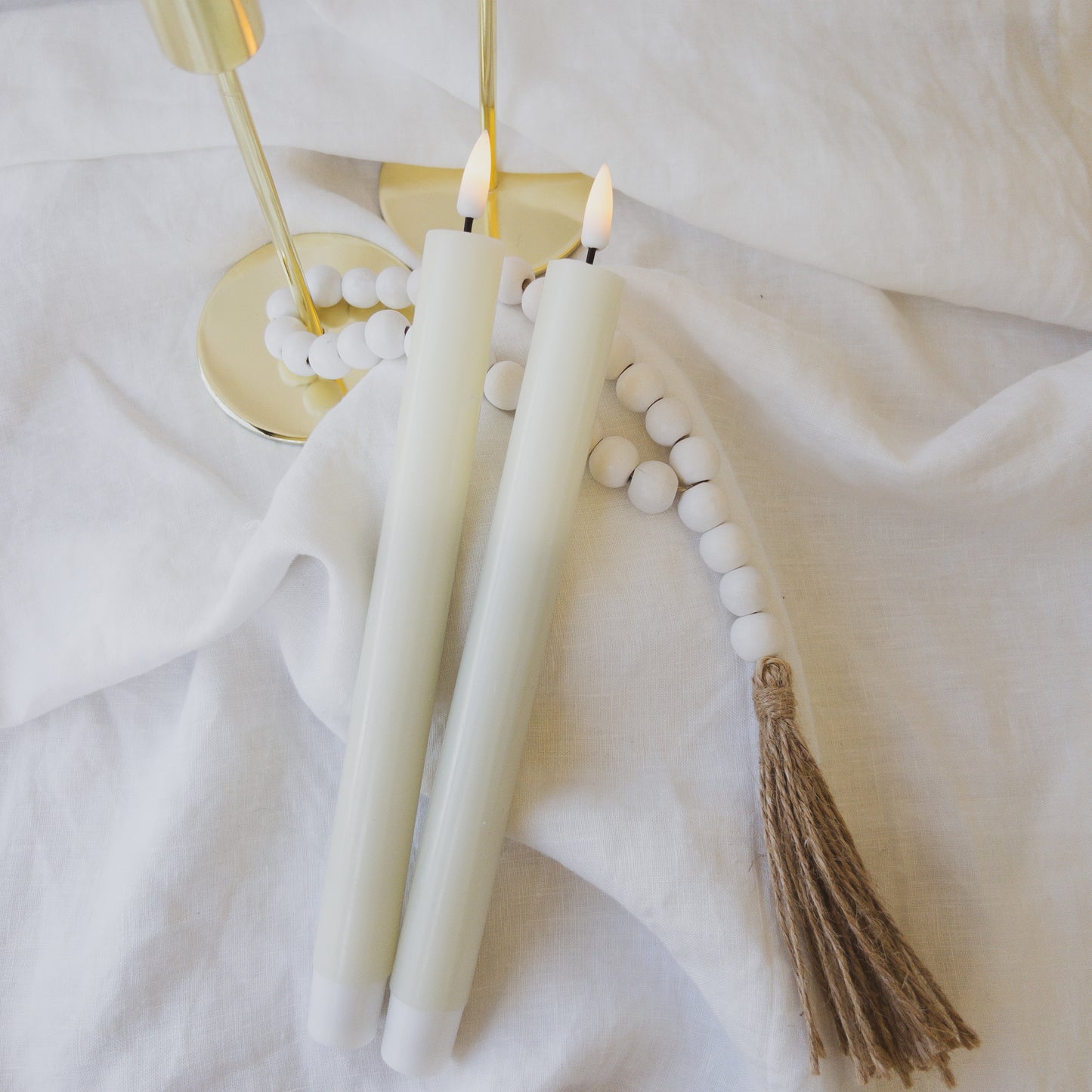 Dinner Candles Flat Top Duo LRG