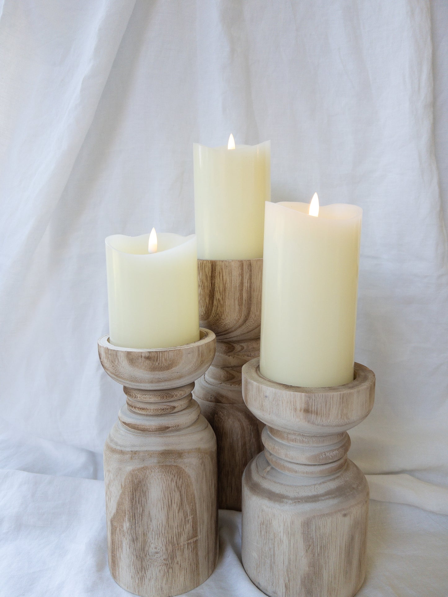 Pillars Melted Wax (set of 3)