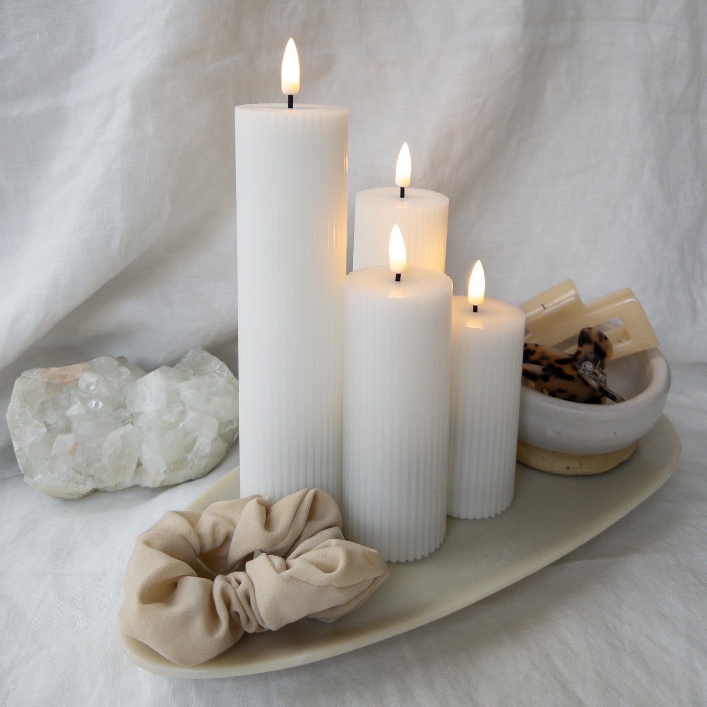 Pillars Ribbed Thin (set of 4)