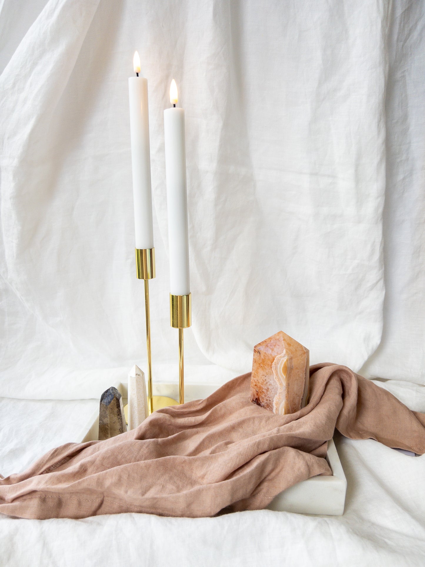 Dinner Candles Flat Top Duo LRG