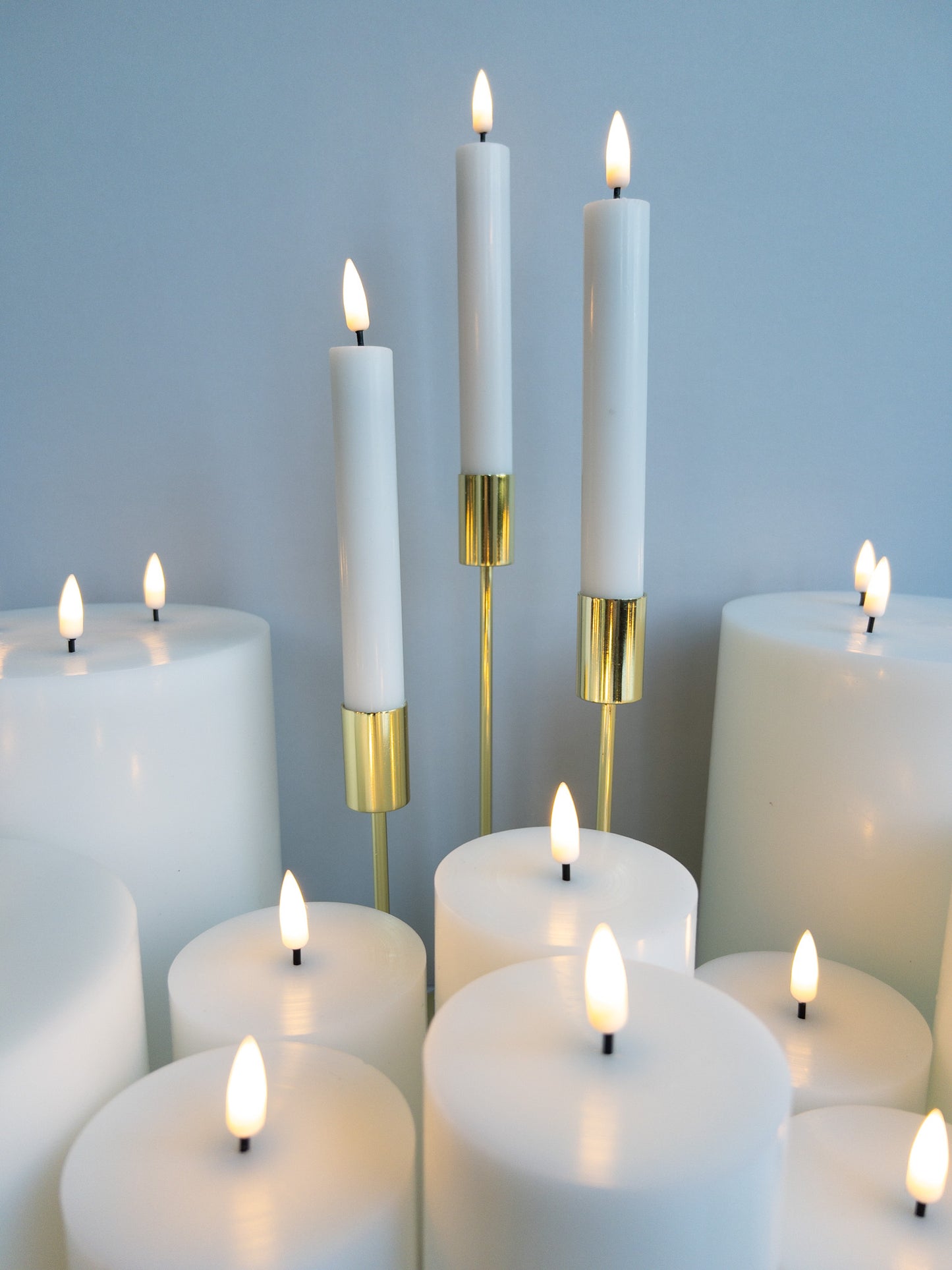 Dinner Candles Flat Top Duo SML
