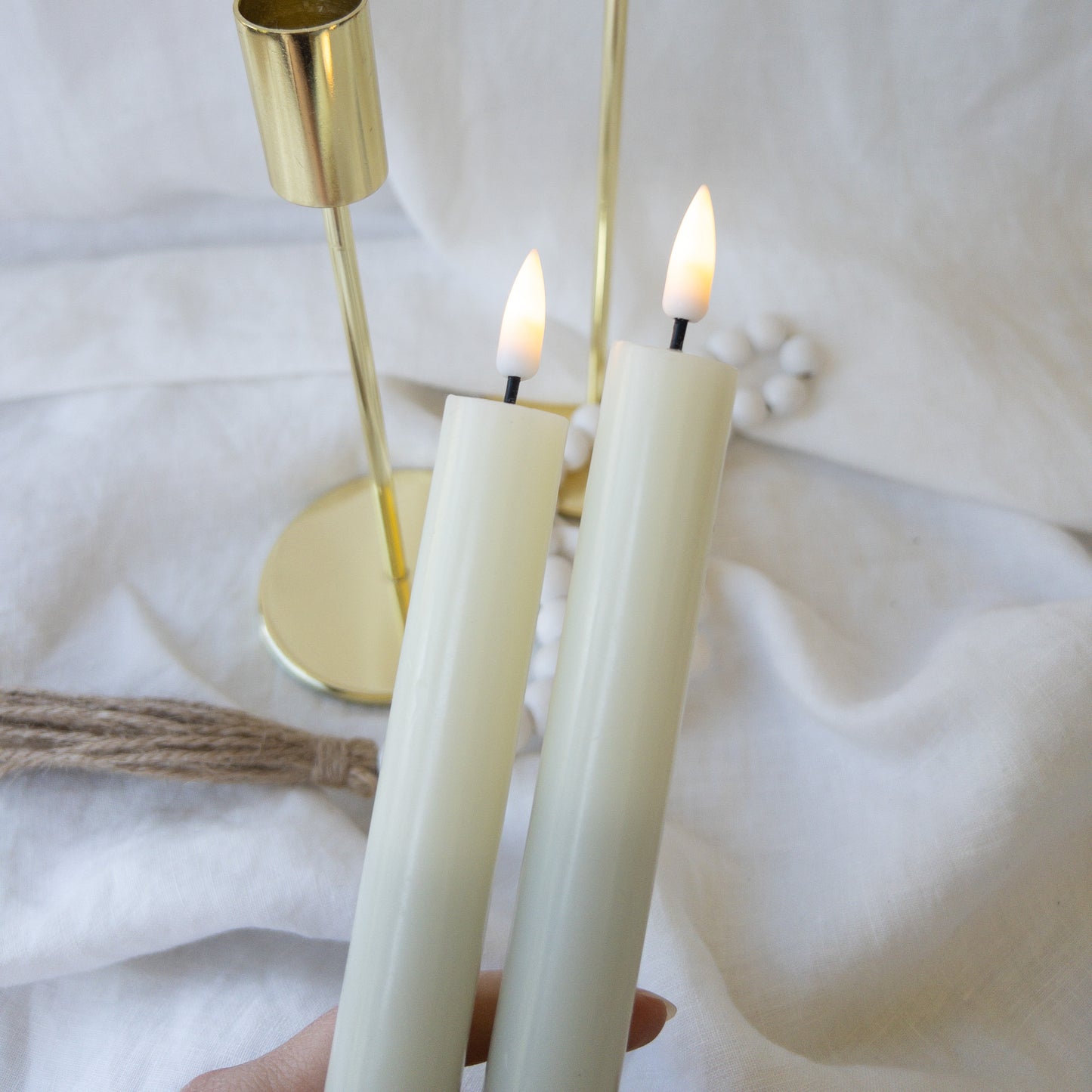 Dinner Candles Flat Top Duo LRG