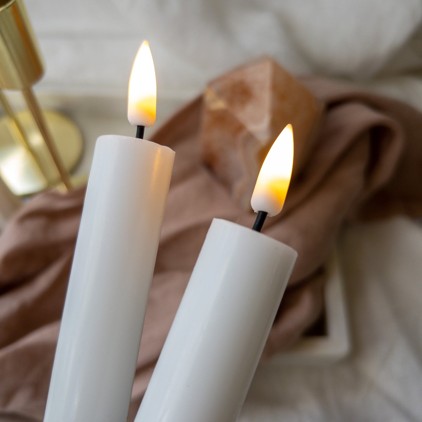 Dinner Candles Flat Top Duo LRG