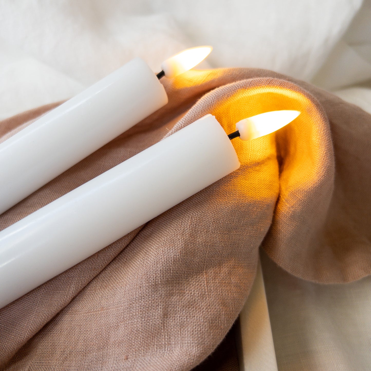 Dinner Candles Flat Top Duo LRG