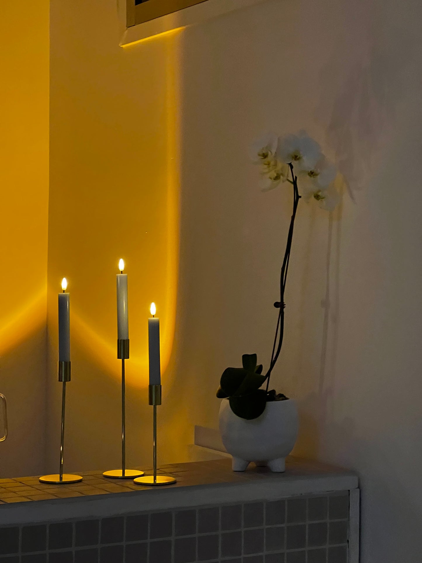 Dinner Candles Flat Top Duo LRG