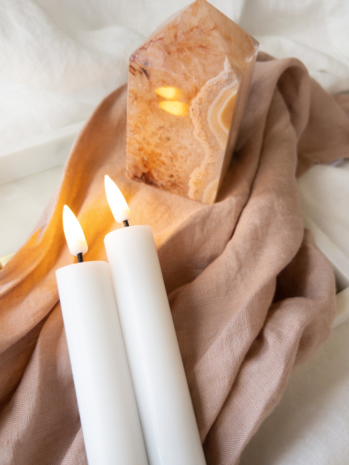 Dinner Candles Flat Top Duo LRG
