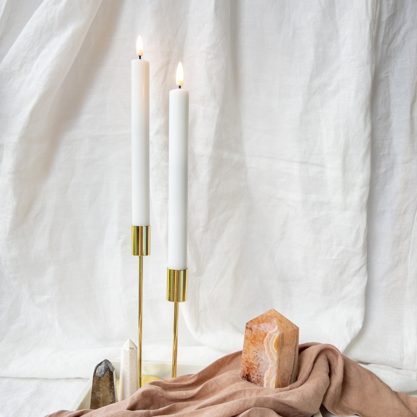 Dinner Candles Flat Top Duo LRG