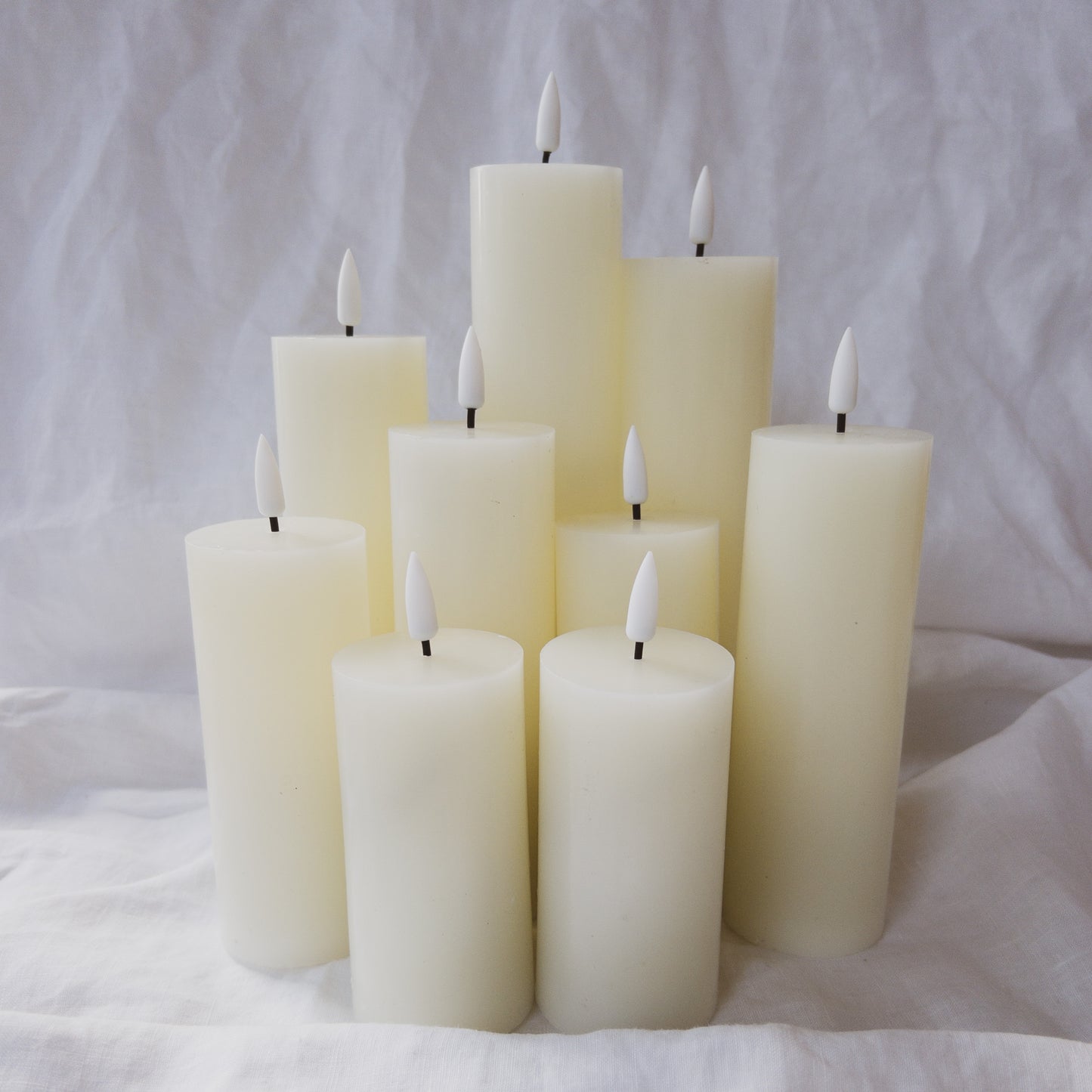 Pillars Smooth Thin (set of 9)