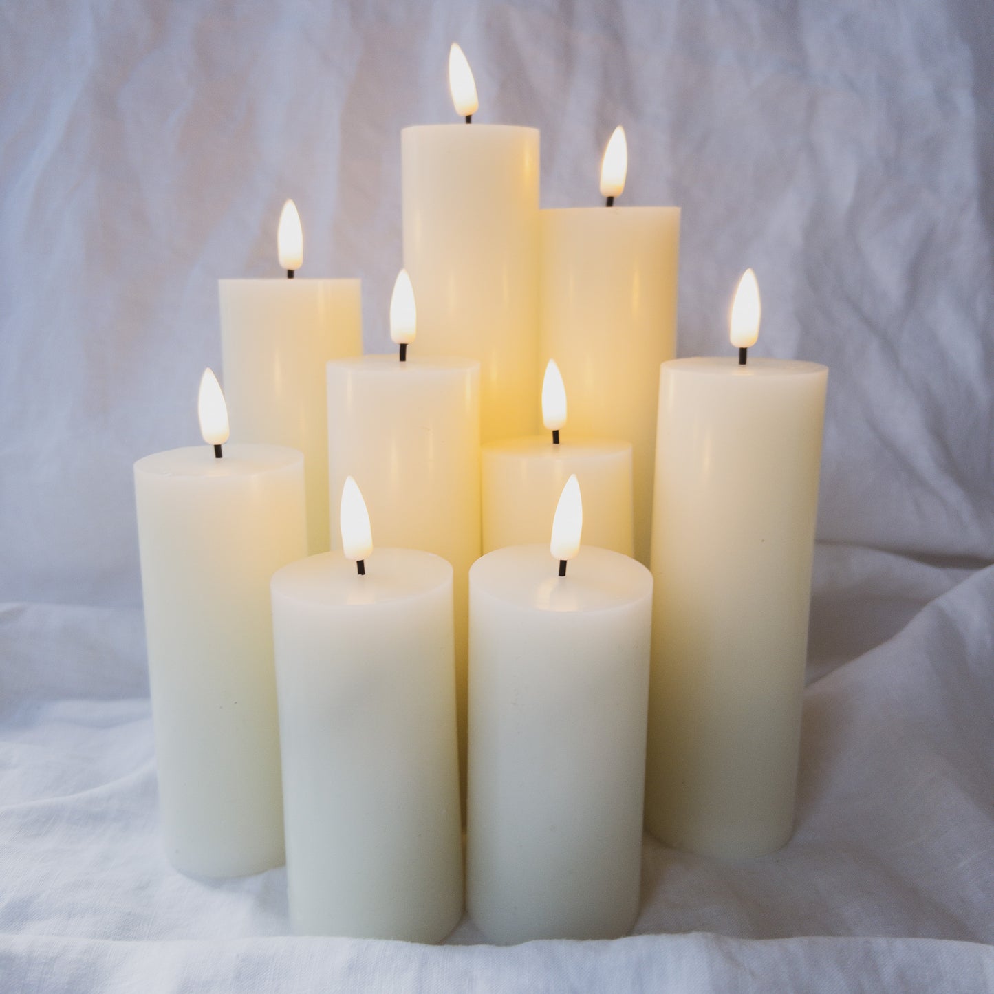 Pillars Smooth Thin (set of 9)