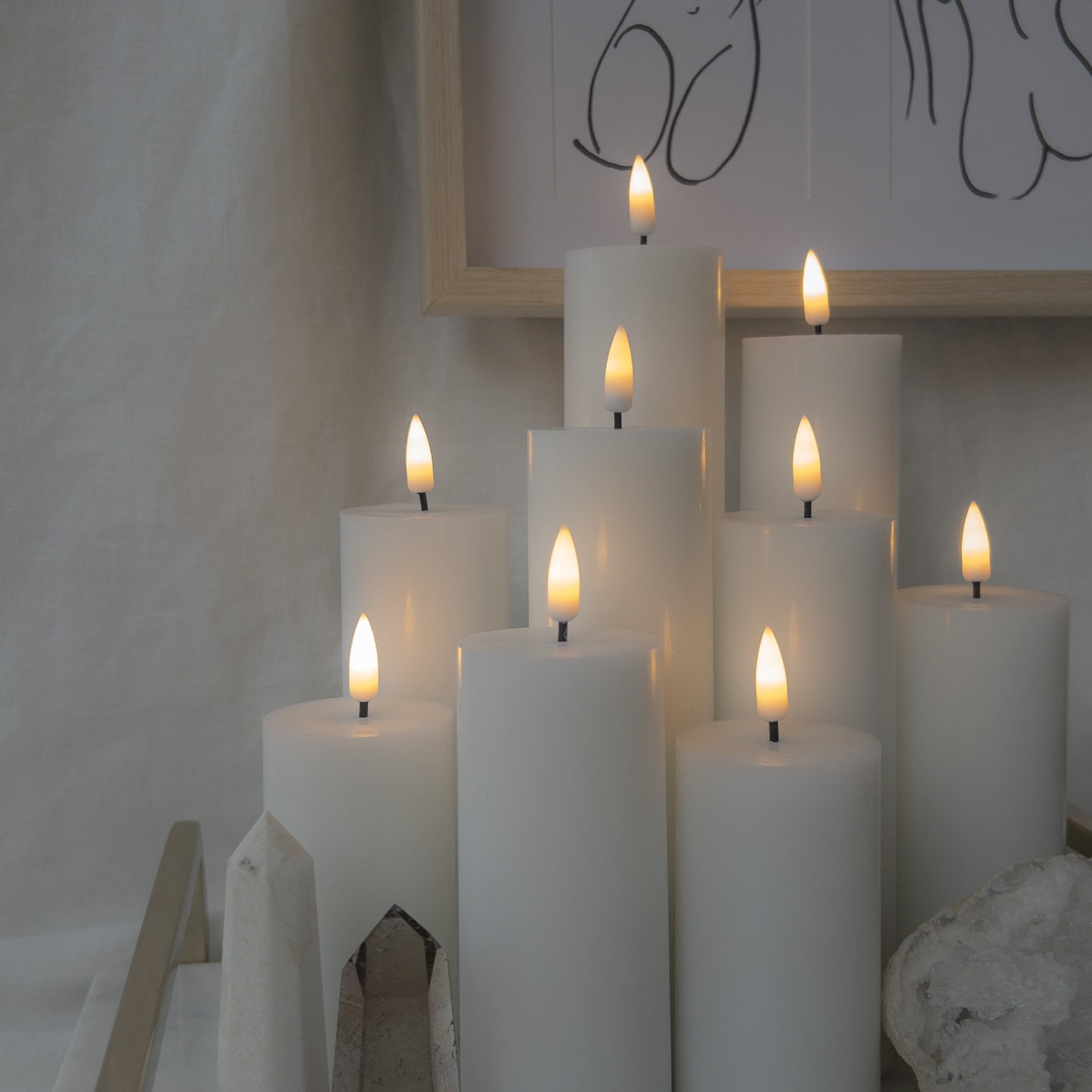 Pillars Smooth Thin (set of 9)