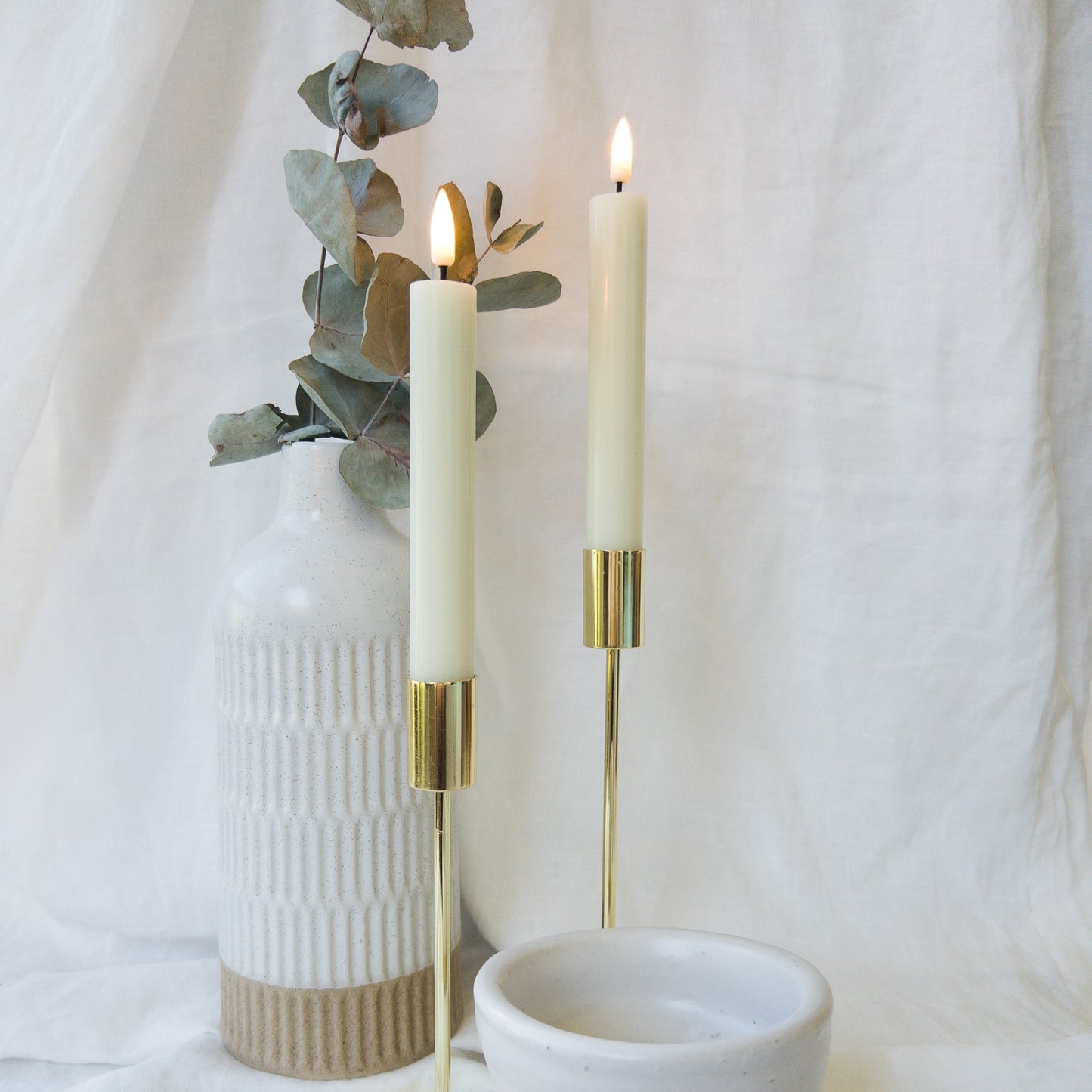 Dinner Candles Flat Top Duo SML