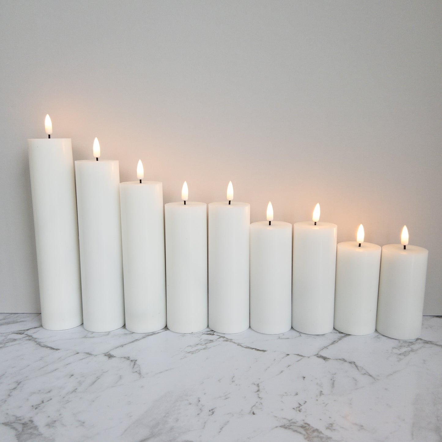 Pillars Smooth Thin (set of 9)