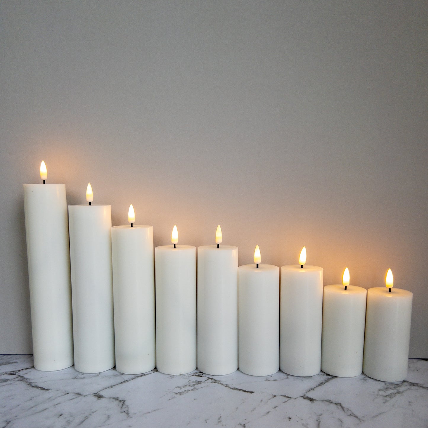 Pillars Smooth Thin (set of 9)