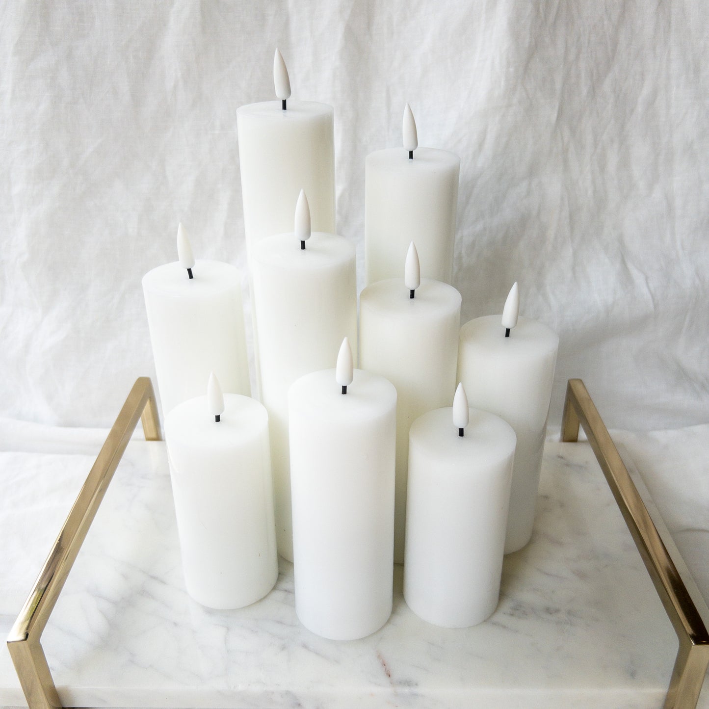 Pillars Smooth Thin (set of 9)