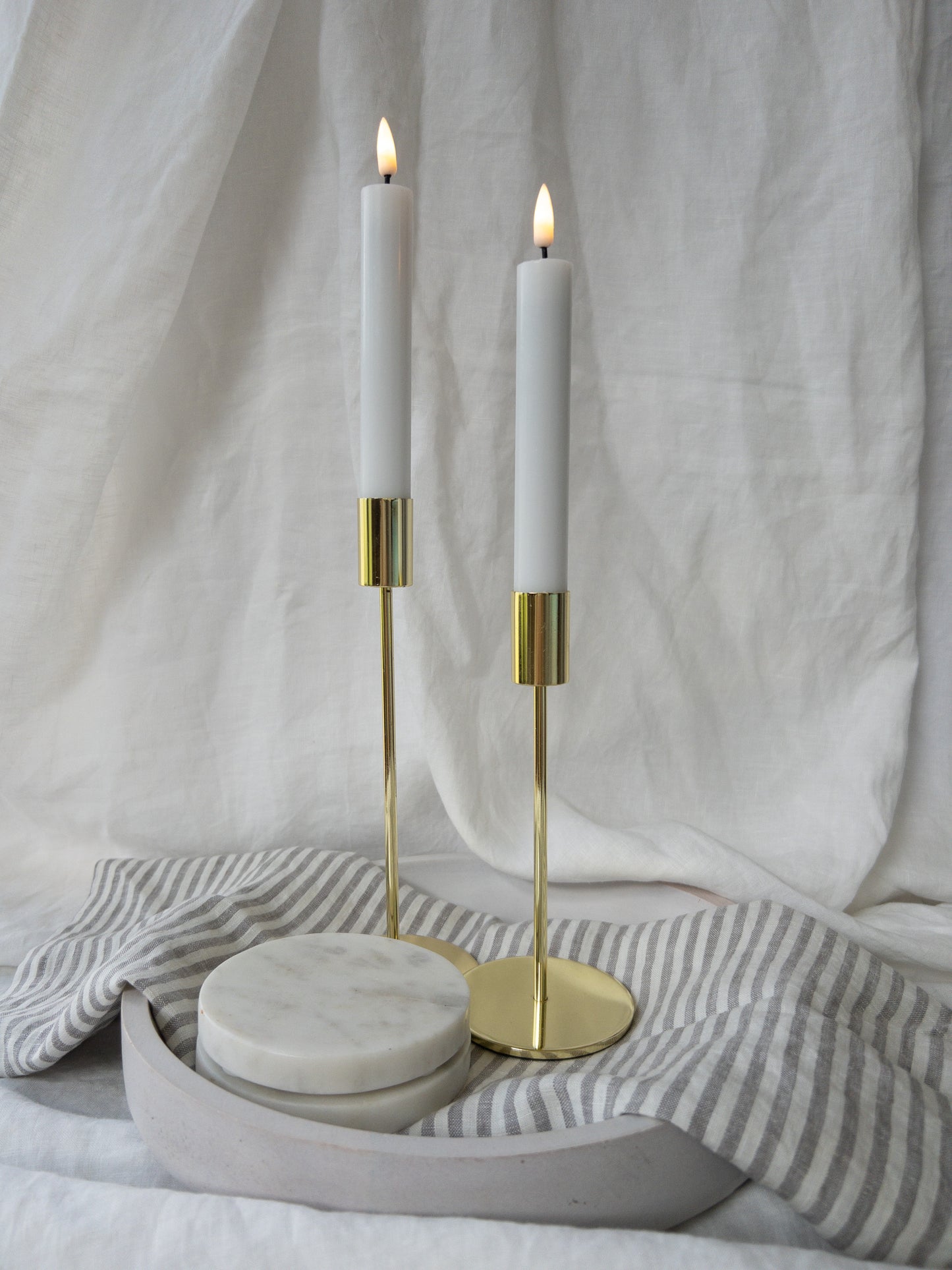 Dinner Candles Flat Top Duo SML