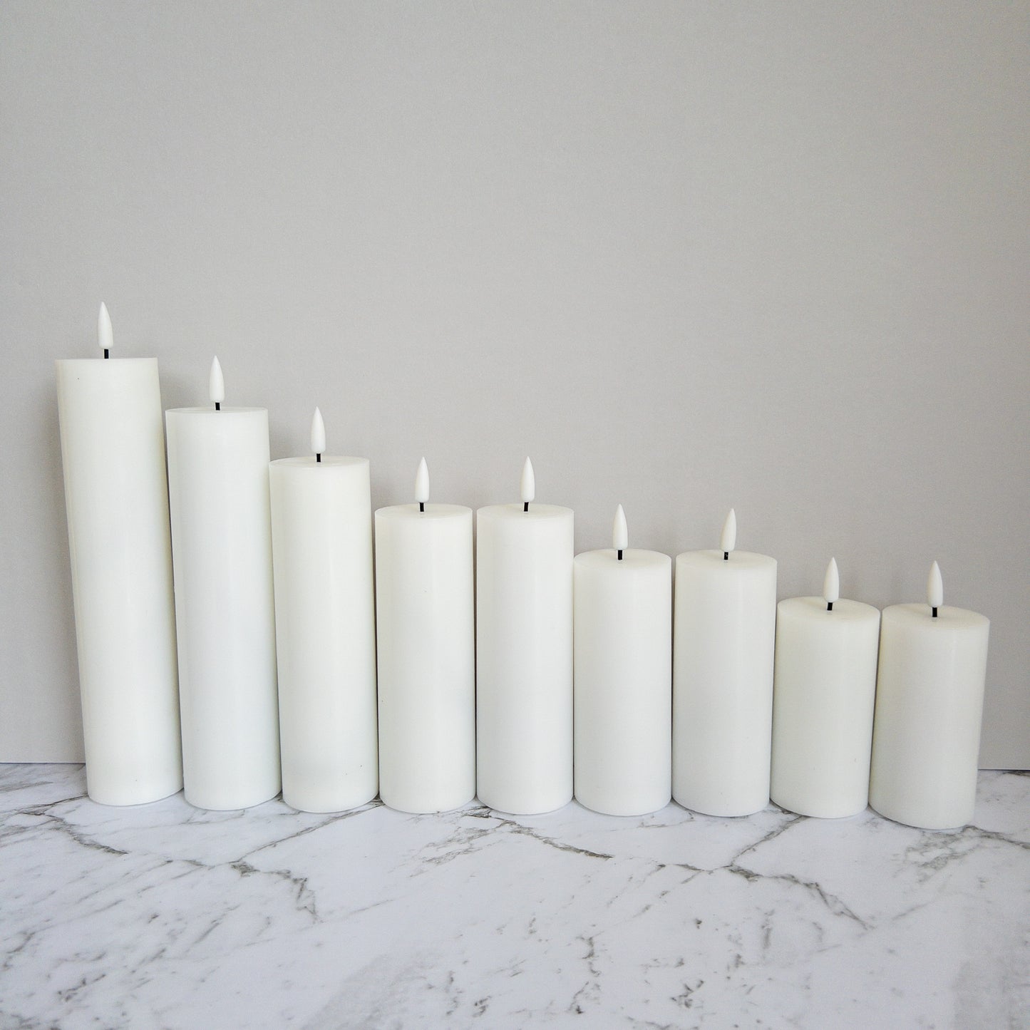 Pillars Smooth Thin (set of 9)